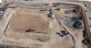 Yellow Rose Drones Aerial view of construction project