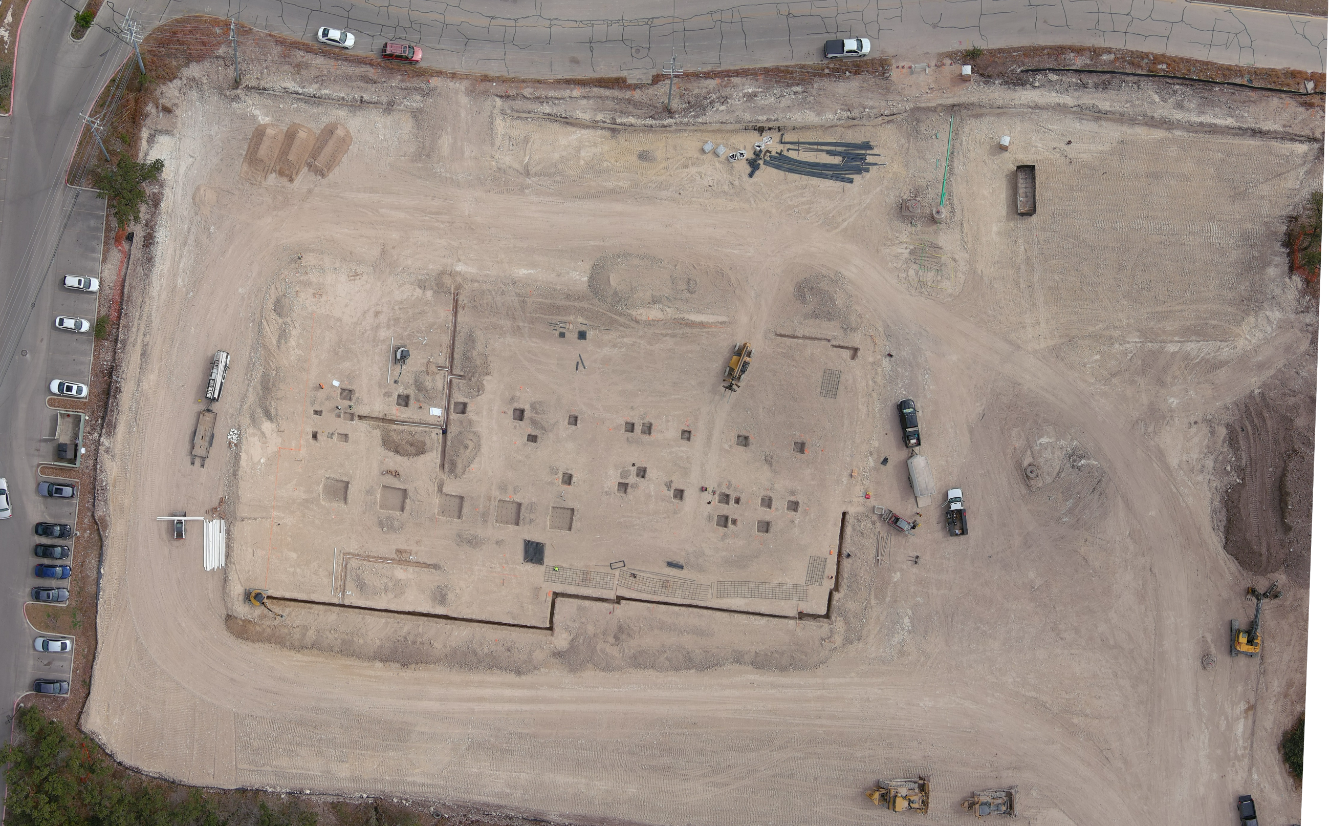 Yellow Rose Drones Aerial view of construction project